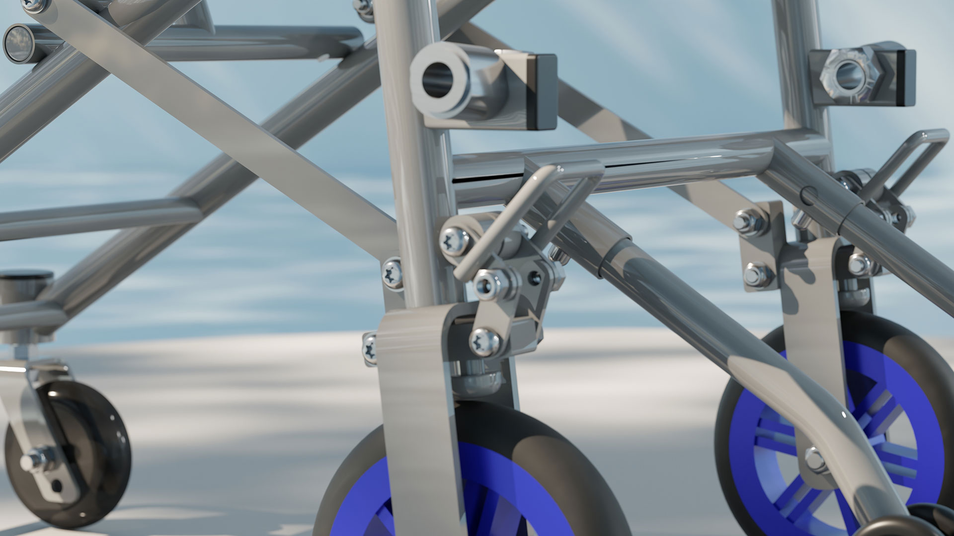 Her iki tarafta entegre ayak sabitleme freni